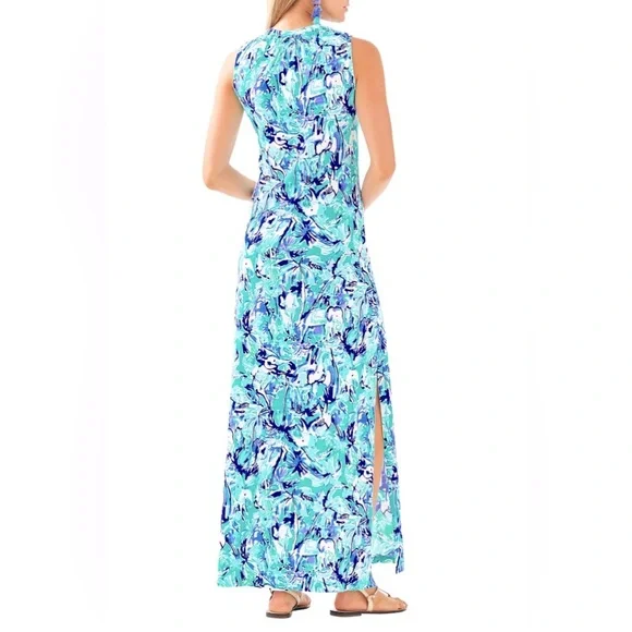 LILLY PULITZER ESSIE MAXI LONG DRESS SIZE XXS - Picture 5 of 9